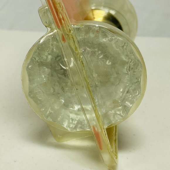 Vintage Fluted Glass Crystal Ilco Unican 2" Round Door Knobs AG-30 Brass Base - Picture 4 of 7